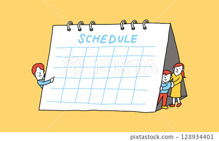 Teachers and families providing guidance on study plans 128934401