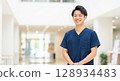 Asian nurse standing with a smile 128934483