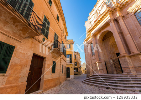 Ciutadella Menorca Cathedral at Ciudadela Balearic islands Ciutadella Menorca Cathedral at Ciudadela Balearic islands 128935332