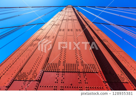 Golden Gate Bridge details in San Francisco California Golden Gate Bridge details in San Francisco California 128935381