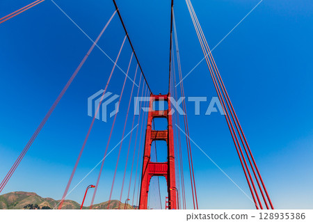 Golden Gate Bridge details in San Francisco California Golden Gate Bridge details in San Francisco California 128935386