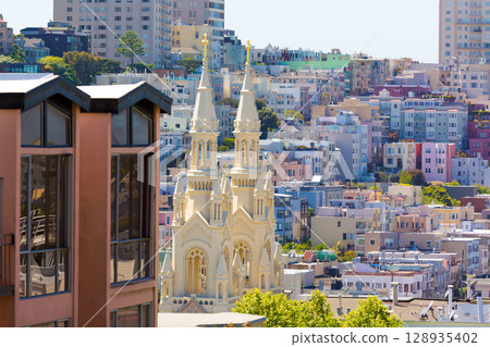 San Francisco St Peter and Paul Church at Washington Square 128935402