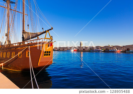 Gandia port puerto Valencia in Mediterranean Spain 128935488