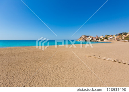 Bolnuevo beach in Mazarron Murcia at Spain 128935498
