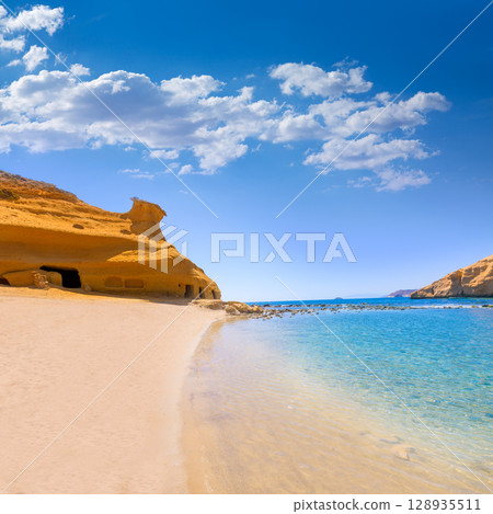 Cocedores beach in Murcia near Aguilas Spain Cocedores beach in Murcia near Aguilas Spain 128935511
