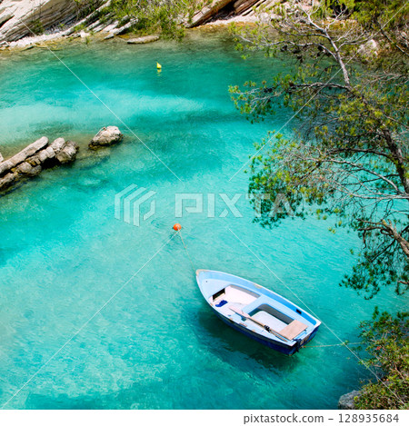 Calvia Cala Fornells turquoise mediterranean in Majorca Calvia Cala Fornells turquoise mediterranean in Majorca 128935684
