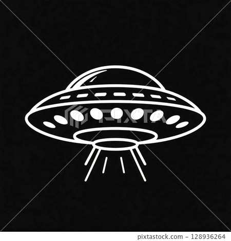 Pictogram UFO silhouette 128936264