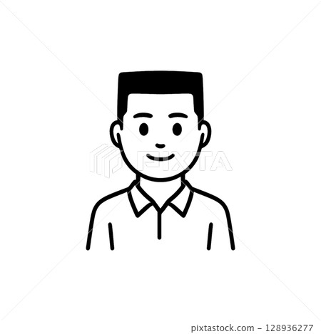 平頭線圖標，插圖，無背景，材料，人物 128936277