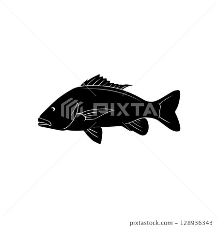 Vectors sea fish symbol design Vectors sea fish symbol design 128936343