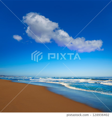 Tavernes de Valldigna beach dunes in Valencia 128936402