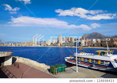 Benidorm Marina port in Alicante of Spain 128936413