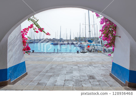 Gran canaria Puerto de Mogan marina boats 128936468