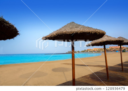 Las vistas beach Arona in costa Adeje Tenerife 128936479