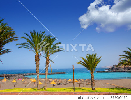 Adeje coast Las americas beach in south Tenerife Adeje coast Las americas beach in south Tenerife 128936481