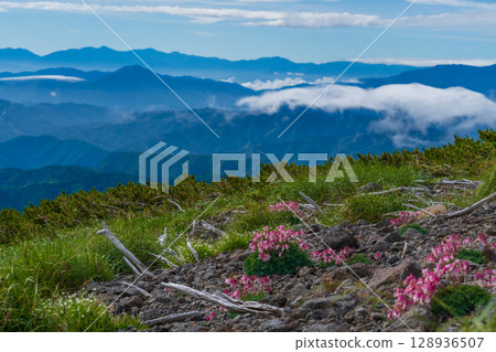 Summer climbing on Mount Norikura 128936507
