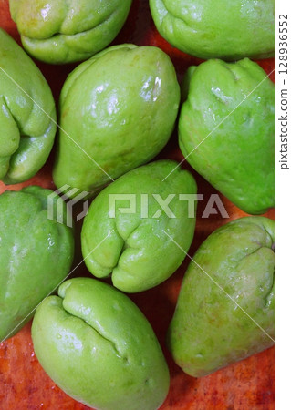 chayote mango squash mirliton vegetable 128936552