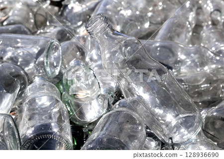 bottle glass recycle mound pattern 128936690