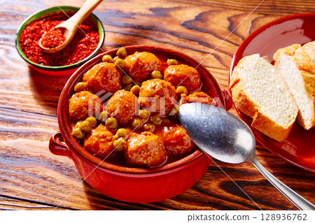 Meatballs tapas meatloaf albondiga recipe Meatballs tapas meatloaf albondiga recipe 128936762