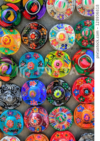 Mayan Mexico handcrafts traditional hat Mayan Mexico handcrafts traditional hat 128936818