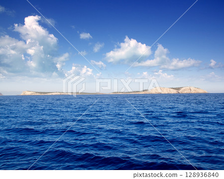 Ibiza Conillera and Bosque islands in blue day 128936840