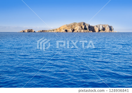 Ibiza Esparto island from a boat view Ibiza Esparto island from a boat view 128936841