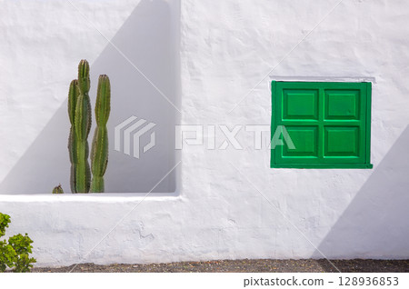 Lanzarote san Bartolome white typical cactus house Lanzarote san Bartolome white typical cactus house 128936853