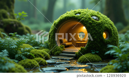Cozy Moss House in Enchanted Forest. 128936920