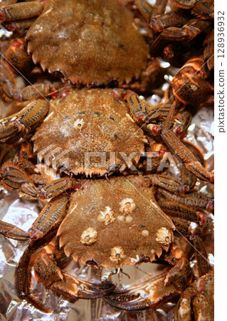 Crab from Mediterranean, texture pattern Crab from Mediterranean, texture pattern 128936932