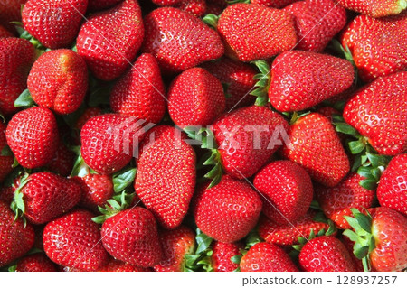 red strawberries pattern in maket box red strawberries pattern in maket box 128937257
