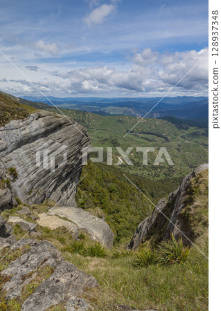 View from Bell Rock, Tutira, Hawke's Bay, New Zealand 128937348