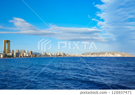 Benidorm Poniente beach in Alicante Spain 128937471