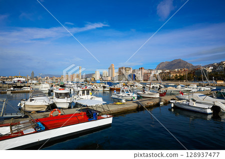 Benidorm Marina port in Alicante of Spain Benidorm Marina port in Alicante of Spain 128937477