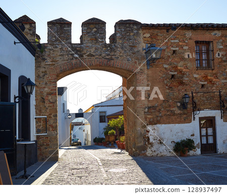 Alcazar de Zafra in Extremadura of Spain 128937497