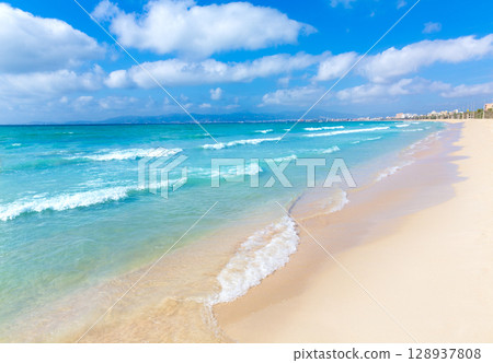 Majorca sArenal arenal beach Platja de Palma Majorca sArenal arenal beach Platja de Palma 128937808