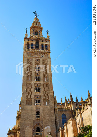 Seville cathedral Giralda tower Sevilla Spain Seville cathedral Giralda tower Sevilla Spain 128938040