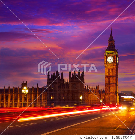 Big Ben Clock Tower in London England 128938047