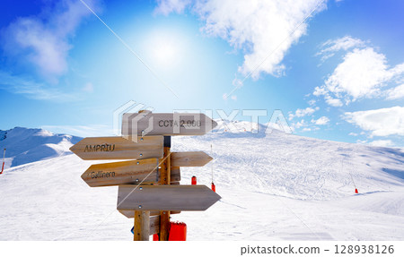 Cerler sky area in Pyrenees of Huesca Spain 128938126