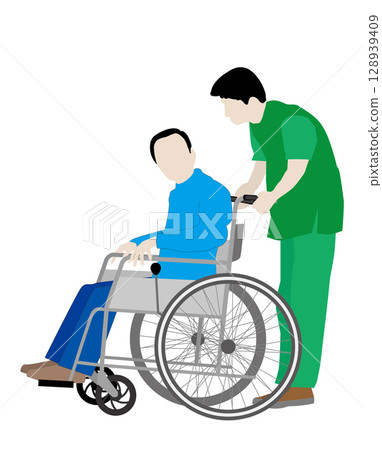 輪椅護理 輪椅護理 128939409