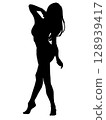 剪影女人全身 128939417