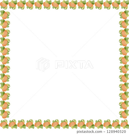 Happy Thanksgiving pumpkin frame. Autumn pumpkin square frame. Doodle pumpkin and seeds template Happy Thanksgiving pumpkin frame. Autumn pumpkin square frame. Doodle pumpkin and seeds template 128940320