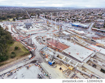 North East Link Under Construction in Melbourne Australia 128940428