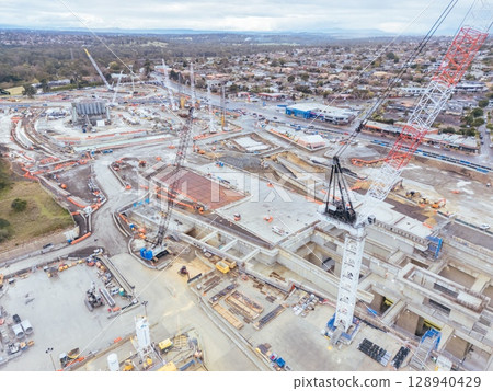North East Link Under Construction in Melbourne Australia 128940429