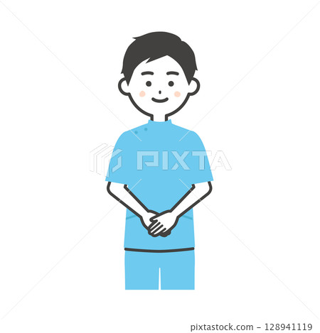 圖:一名身穿凱西套裝的男子雙手交叉放在身前 圖:一名身穿凱西套裝的男子雙手交叉放在身前 128941119