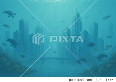 Undersea city 128941336