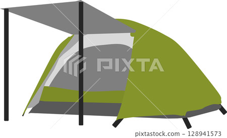 Tent graphic illustration 128941573