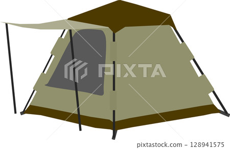 Tent graphic illustration 128941575