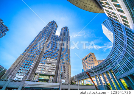 Tokyo cityscape in Japan, overlooking the Tokyo Metropolitan Government Building and other areas...towards a new era = July 26th Tokyo cityscape in Japan, overlooking the Tokyo Metropolitan Government Building and other areas...towards a new era = July 26th 128941726