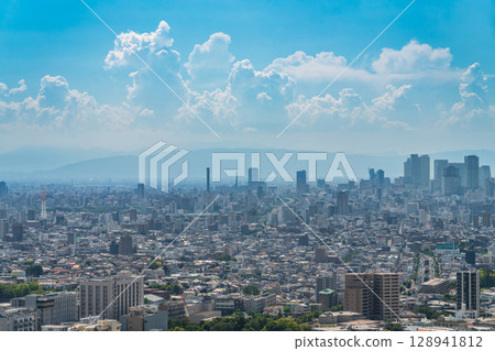 從東山天空塔眺望名古屋市中心的夏天（愛知縣名古屋市） 128941812