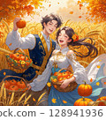 Golden Harvest: A Fantastic Autumn Couple 128941936