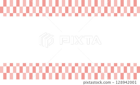New Year checkered pattern frame decoration New Year checkered pattern frame decoration 128942001